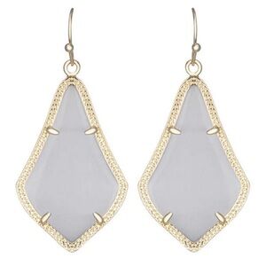 Kendra Scott Alexandra Slate Gold Earrings EUC